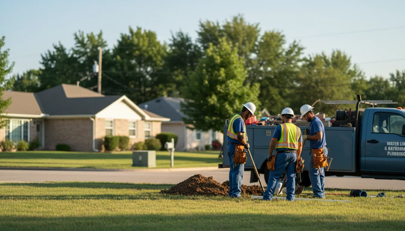 Residential water line and bathroom plumbing service in Lowndes, MO